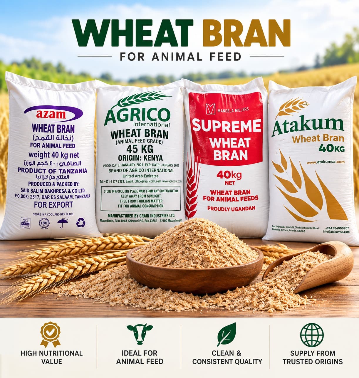 Typical Quality Parameters — Wheat Bran – Global Sourcing & Trading